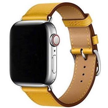 XCool para Correa Apple Watch, Cuero para Hombres Mujer para iwatch Serie 7 SE Serie 6 Serie 5 Serie 4 Serie 3 Serie 2 Serie 1