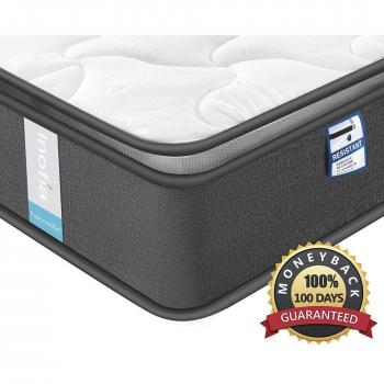 Colchón 120x200 Espuma de Memoria Viscoelástico Inofia,Colchón Aireado Transpirable con Muelles Ensacado Alivio de presión para Familia 8.7 Pulgadas
