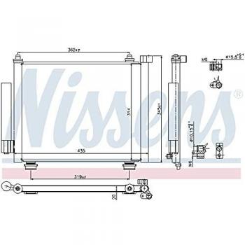Condensador de Aire Acondicionado NISSENS 940315