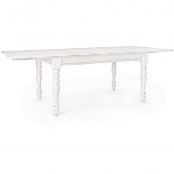 Mesa Extensible Shabby Chic Colette 150-240x90 cm 10 Plazas de Madera Blanca