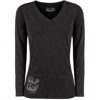 Rock Rebel by EMP Mercy Manga Larga Mujer Gris/Lila