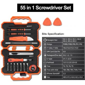 Kit de herramientas de reparación electrónica GZERMA para teléfonos inteligentes, ordenadores y tabletas con alfombrilla de reparación y destornillador, compatible con iPhone, iPad y Macbook
