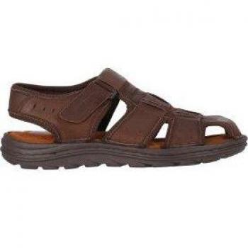 Sandalias de Piel Maroco 02 Marrón con Cierre Adherente y Diseño Elegante