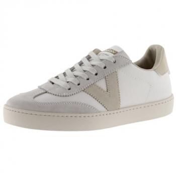 Victoria - Zapatillas deportivas unisex Berlín Ciclista efecto piel con piezas de color y serraje en contraste, modelo 1126184, color Hielo, talla 43