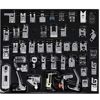 45 Piezas Kit Prensatelas Universales, Bellairis Juego de Pies para Máquina de Coser Alfa/Singer/Brother/Babylock/Janome/etc