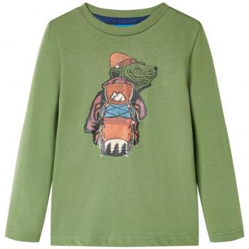 Camiseta infantil de manga larga con estampado de oso