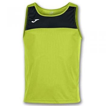 Joma Race Camisetas Caballero, Niños, Lima/Negro, 2XS