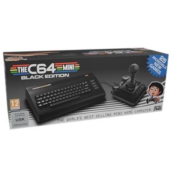 Consola Retro The C64 Mini Edición Negra - 25 Juegos Modernos, Salida HD, USB y Joystick Incluido