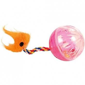 TRIXIE 2 Pelotas Sonajero con Cola, Plástico, ø4 cm, Gato