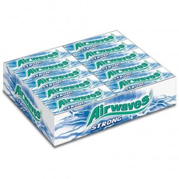 wrigleys Airwaves Strong dragees, Chicle, 30 paquetes de 10 chicles