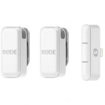 Micrófono Inalámbrico Compacto RØDE para Smartphones - Sistema de Dos Micrófonos con Conector Lightning - Color Blanco