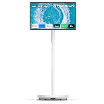 Televisor Thomson Go Plus Pro 27 UHD 4K, Pantalla Táctil, Android, Batería 9000 mAh, WiFi, Bluetooth, Altura Ajustable
