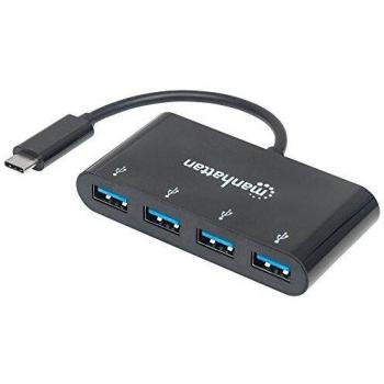 Manhattan 162746 SuperSpeed USB-C 3.1 Gen 1 C Hub, 4 A Ports, Bus Power