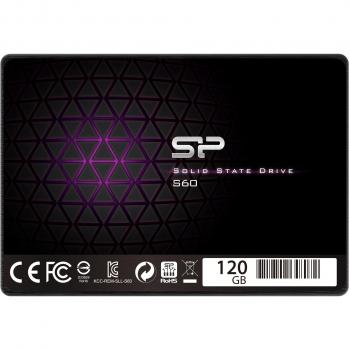 Silicon Power S60 - Disco duro sólido de 120 GB, 2.5, SATA III, 6 GB/s, transfer hasta to 500 MB/s, R/W 3K P/E Cycle Toggle MLC
