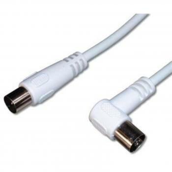 Cable Coaxial Premium de TV M/F 90° 75 Ohm 5m