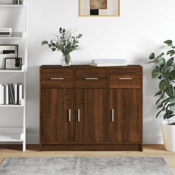 Armario de madera multicapa de Roble Marrón 91x28x75 cm