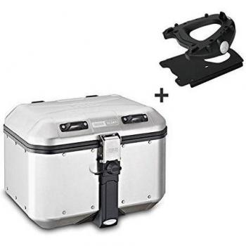 Aluminio Top Case Set Yamaha X-Max 125 10-13 Givi Monokey DLM46A plata
