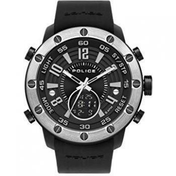POLICE Reloj BATUR ANADIGI Black DIAL & Silicone Strap / PL16015JPBS/02P
