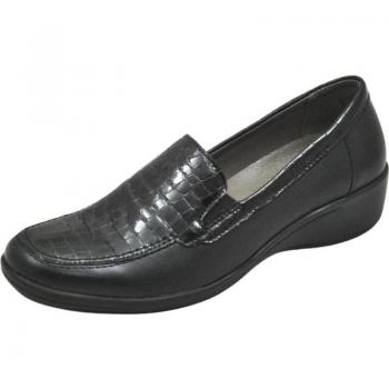 Zapatos para mujer Lumel modelo 2738-958 en color negro con elástico en el lateral y plantilla extra