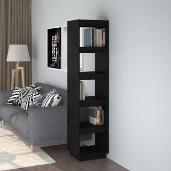 Estantería/Divisor de espacios madera maciza de pino negro 40x35x167 cm