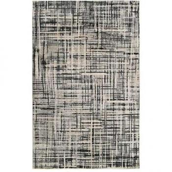 Alfombra estampada poliéster beige 80x150 cm