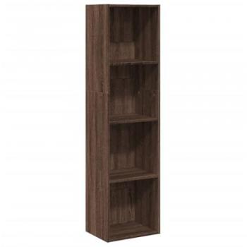Estantería de madera de ingeniería marrón roble 40x30x152 cm