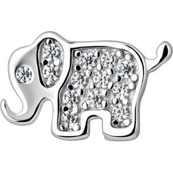 Piercing tragus Lucky Elephant de plata bañada en rodio