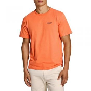 Camiseta Pepe Jeans Sam Naranja Oscuro para Hombre - Manga Corta, Algodón Orgánico, Sostenible