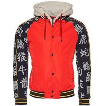 Superdry CNY Bomber Chaqueta Hombre Rebel Red XL