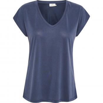 KAFFE Lise Women's Blue T-Shirt, Size XL