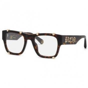 Philipp Plein Shiny Dark Havana Unisex Prescription Glasses VPP042W