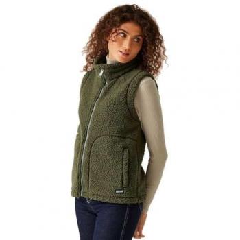 Regatta Women's Calmry Borg Fleece Gilet - Dark Khaki, Size 18