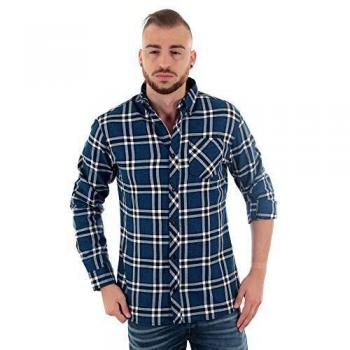 Camisa Jack&Jones Hombre XL Azul Oscuro 12157780 JCOCLAYTON Shirt LS Worker Sky Captain Slim
