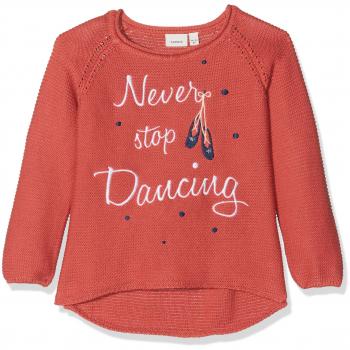 NAME IT Nitetumbi Ls Knit F Mini, Camisa Manga Larga para Niñas, Gris