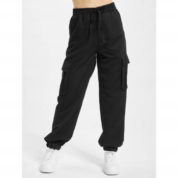 Urban Classics Women's Viscose Twill Cargo Pants - Black