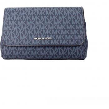 Jet Set Medium Navy Blue PVC Convertible Pouchette Crossbody Bag