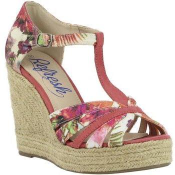 Alpargatas de cuña para mujer Refresh 61805 ANT TAUPE TEX F CORAL