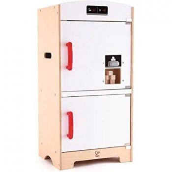 Hape White Wooden Refrigerator with Freezer Toy for Kids