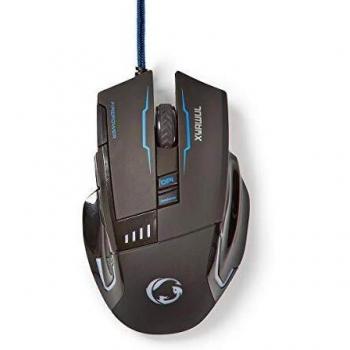 Mouse Gaming Óptico RGB 8 Botones Cableado 4000 DPI Negro