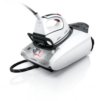 Bosch Sensixx DS38 VarioComfort9 Centro de Planchado TDS38311ES, 3100 W, 6.5 Bares, Capacidad de 1.4 Litros, Aluminio/Negro/Gris/Blanco