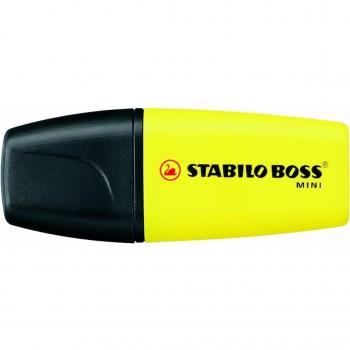 Marcador fluorescente STABILO BOSS Mini - Caja con 10 unidades - Color amarillo