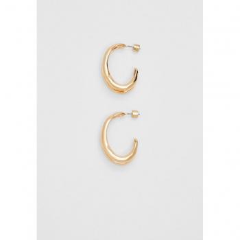 Textured Gold Hoop Earrings OS