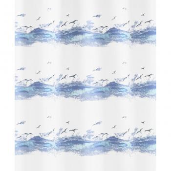 Kleine Wolke 733 - Cortina de Ducha, diseño del mar, Color Azul