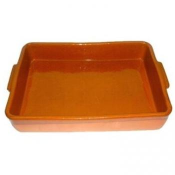 Cazuela de Barro Artesanal Rectangular 25 cm para Cocina Tradicional