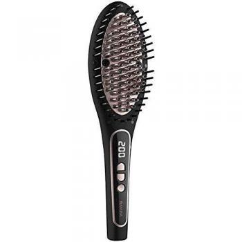 Cecotec Cepillo Alisador Bamba InstantCare 900 PerfectBrush. Temperatura regulable 140-220ºC, Revestimiento de Queratina y aceite de Argán, Generador de iones reales