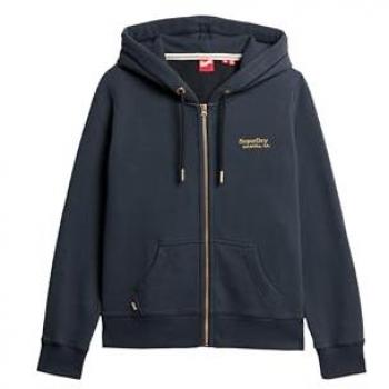Superdry - Sudadera con capucha, cremallera y logo Essential