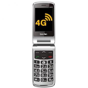 Teléfono Móvil Bea-Fon SL645 LTE (2.80, 1.30 MP, Teclado, Plata y Negro) con Botón de Emergencia SOS