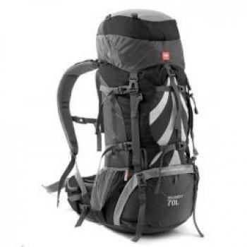 Mochila de trekking Naturehike 70+5L - Gris