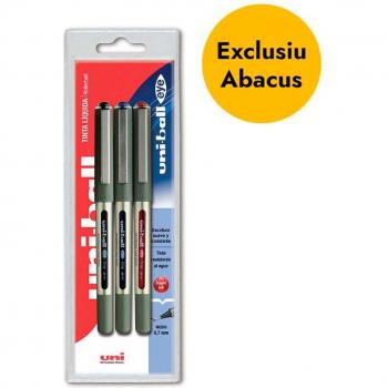 Blister 3 bolígrafos tinta líquida Uni-Ball Eye Fine