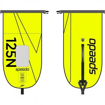 Speedo OW Tow Float con bolsa seca Amarillo/negro - Boya de seguridad para nadadores en aguas abiertas, color amarillo y negro, incluye bolsa estanca para objetos personales